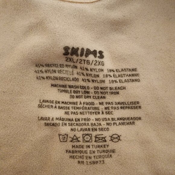 SKIMS Seamless Sculpt THONG BODYSUIT Cream 2XL - Picture 4 of 9